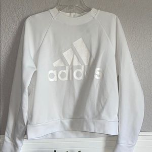 Women’s White Adidas Pullover